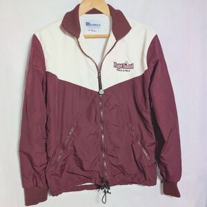 Vintage Boathouse Puget Sound Track & Field Sz S Maroon and White Track Jacket